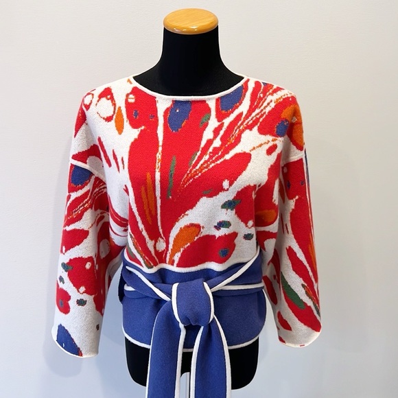 Rosie Assoulin Elad’s Dad Cashmere Wrap Sweater - Picture 4 of 13